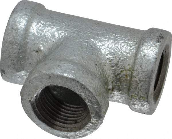 B&K Mueller - Class 150, 3/8" Galvanized Pipe Tee - Threaded, Malleable Iron - USA Tool & Supply