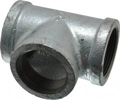Value Collection - Class 150, 1-1/2" Galvanized Pipe Tee - Threaded, Malleable Iron - USA Tool & Supply