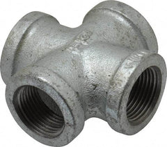 B&K Mueller - Class 150, 3/4" Galvanized Pipe Cross - Threaded, Malleable Iron - USA Tool & Supply