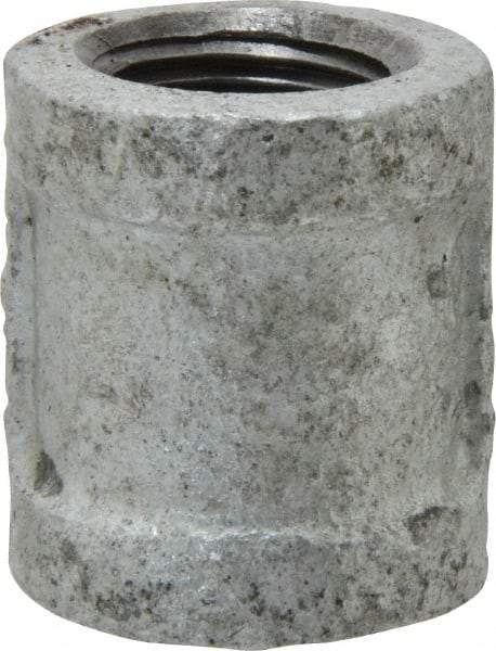 B&K Mueller - Class 150, 3/8" Galvanized Pipe Coupling (Right Hand) - Threaded, Malleable Iron - USA Tool & Supply