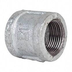 B&K Mueller - Class 150, 1" Galvanized Pipe Coupling (Right Hand) - Threaded, Malleable Iron - USA Tool & Supply