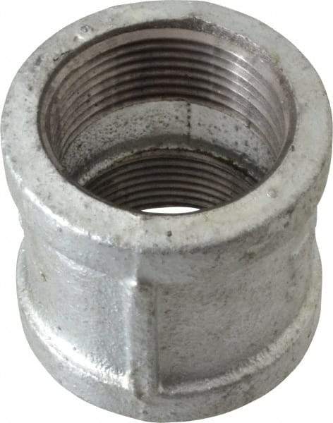 B&K Mueller - Class 150, 1-1/4" Galvanized Pipe Coupling (Right Hand) - Threaded, Malleable Iron - USA Tool & Supply