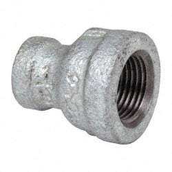 B&K Mueller - Class 150, 3/8 x 1/8" Galvanized Pipe Reducing Coupling - Threaded, Malleable Iron - USA Tool & Supply