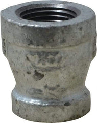 B&K Mueller - Class 150, 3/8 x 1/4" Galvanized Pipe Reducing Coupling - Threaded, Malleable Iron - USA Tool & Supply
