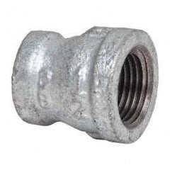 B&K Mueller - Class 150, 1/2 x 3/8" Galvanized Pipe Reducing Coupling - Threaded, Malleable Iron - USA Tool & Supply