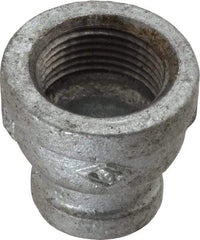 B&K Mueller - Class 150, 3/4 x 3/8" Galvanized Pipe Reducing Coupling - Threaded, Malleable Iron - USA Tool & Supply