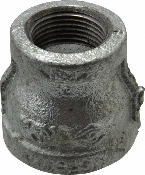 B&K Mueller - Class 150, 1 x 3/4" Galvanized Pipe Reducing Coupling - Threaded, Malleable Iron - USA Tool & Supply