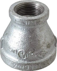 B&K Mueller - Class 150, 1-1/4 x 3/4" Galvanized Pipe Reducing Coupling - Threaded, Malleable Iron - USA Tool & Supply