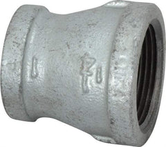 B&K Mueller - Class 150, 1-1/4 x 1" Galvanized Pipe Reducing Coupling - Threaded, Malleable Iron - USA Tool & Supply