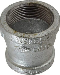 B&K Mueller - Class 150, 1-1/2 x 1-1/4" Galvanized Pipe Reducing Coupling - Threaded, Malleable Iron - USA Tool & Supply