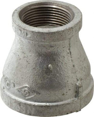 B&K Mueller - Class 150, 2 x 1-1/4" Galvanized Pipe Reducing Coupling - Threaded, Malleable Iron - USA Tool & Supply