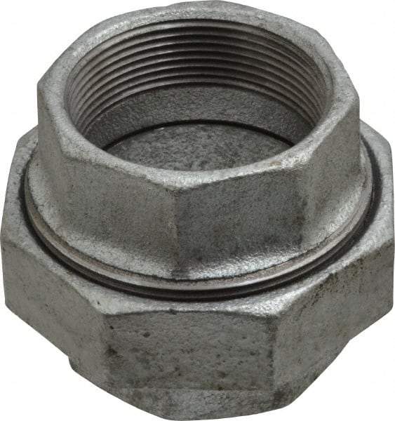 Value Collection - Class 150, 2" Galvanized Pipe Union - Threaded, Malleable Iron - USA Tool & Supply