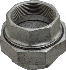 Value Collection - Class 150, 2" Galvanized Pipe Union - Threaded, Malleable Iron - USA Tool & Supply