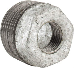 B&K Mueller - Class 150, 1 x 3/8" Galvanized Pipe Hex Bushing - Threaded, Malleable Iron - USA Tool & Supply