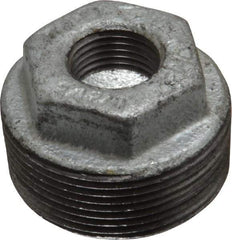 B&K Mueller - Class 150, 1-1/2 x 1/2" Galvanized Pipe Hex Bushing - Threaded, Malleable Iron - USA Tool & Supply