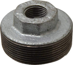 B&K Mueller - Class 150, 2 x 1/2" Galvanized Pipe Hex Bushing - Threaded, Malleable Iron - USA Tool & Supply