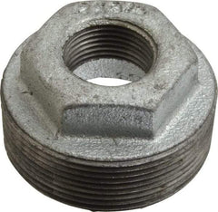 B&K Mueller - Class 150, 2 x 3/4" Galvanized Pipe Hex Bushing - Threaded, Malleable Iron - USA Tool & Supply