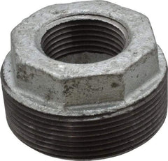 B&K Mueller - Class 150, 2 x 1" Galvanized Pipe Hex Bushing - Threaded, Malleable Iron - USA Tool & Supply