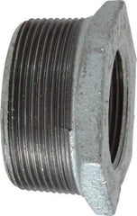 B&K Mueller - Class 150, 2 x 1-1/4" Galvanized Pipe Hex Bushing - Threaded, Malleable Iron - USA Tool & Supply