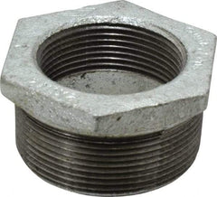 B&K Mueller - Class 150, 2 x 1-1/2" Galvanized Pipe Hex Bushing - Threaded, Malleable Iron - USA Tool & Supply