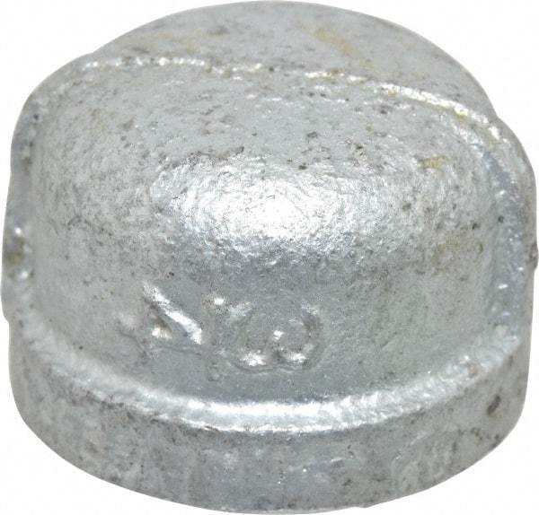 B&K Mueller - Class 150, 3/4" Galvanized Pipe End Cap - Threaded, Malleable Iron - USA Tool & Supply