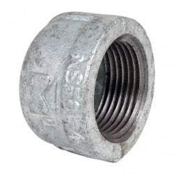 B&K Mueller - Class 150, 1" Galvanized Pipe End Cap - Threaded, Malleable Iron - USA Tool & Supply