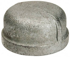 B&K Mueller - Class 150, 1-1/2" Galvanized Pipe End Cap - Threaded, Malleable Iron - USA Tool & Supply
