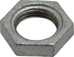 B&K Mueller - Class 150, 1/2" Galvanized Pipe Hex Locknut - Threaded, Malleable Iron - USA Tool & Supply