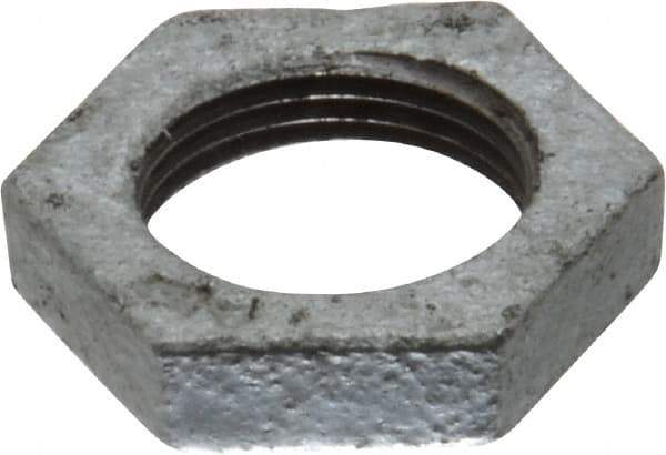 B&K Mueller - Class 150, 3/4" Galvanized Pipe Hex Locknut - Threaded, Malleable Iron - USA Tool & Supply