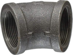 B&K Mueller - Size 1-1/2", Class 150, Malleable Iron Black Pipe 45° Elbow - 150 psi, Threaded End Connection - USA Tool & Supply