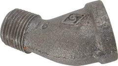 B&K Mueller - Size 3/8", Class 150, Malleable Iron Black Pipe 45° Street Elbow - 150 psi, Threaded End Connection - USA Tool & Supply