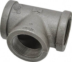 B&K Mueller - Size 1-1/4", Class 150, Malleable Iron Black Pipe Tee - 150 psi, Threaded End Connection - USA Tool & Supply