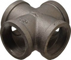 B&K Mueller - Size 2", Class 150, Malleable Iron Black Pipe Cross - 150 psi, Threaded End Connection - USA Tool & Supply