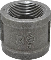 B&K Mueller - Size 1-1/2", Class 150, Malleable Iron Black Pipe Coupling - 150 psi, Threaded End Connection - USA Tool & Supply