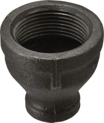 B&K Mueller - Size 1-1/4 x 1/2", Class 150, Malleable Iron Black Pipe Reducing Coupling - 150 psi, Threaded End Connection - USA Tool & Supply