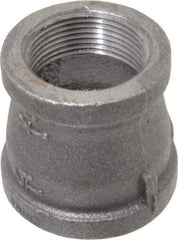 B&K Mueller - Size 1-1/2 x 1-1/4", Class 150, Malleable Iron Black Pipe Reducing Coupling - 150 psi, Threaded End Connection - USA Tool & Supply