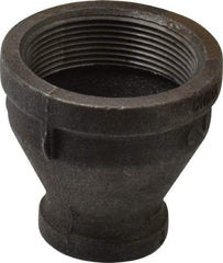 B&K Mueller - Size 2 x 1", Class 150, Malleable Iron Black Pipe Reducing Coupling - 150 psi, Threaded End Connection - USA Tool & Supply