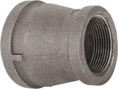 B&K Mueller - Size 2 x 1-1/2", Class 150, Malleable Iron Black Pipe Reducing Coupling - 150 psi, Threaded End Connection - USA Tool & Supply