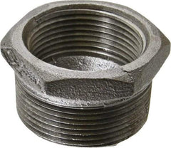 B&K Mueller - Size 1-1/2 x 1-1/4", Class 150, Malleable Iron Black Pipe Hex Bushing - 150 psi, Threaded End Connection - USA Tool & Supply