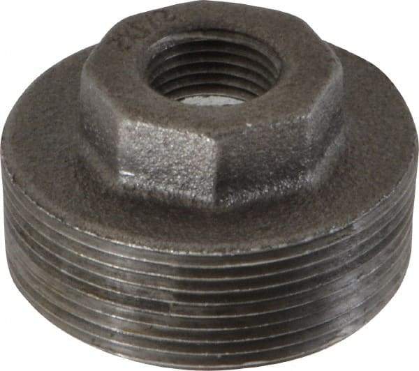 B&K Mueller - Size 2 x 1/2", Class 150, Malleable Iron Black Pipe Hex Bushing - 150 psi, Threaded End Connection - USA Tool & Supply