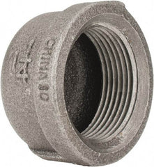 B&K Mueller - Size 1-1/4", Class 150, Malleable Iron Black Pipe End Cap - 150 psi, Threaded End Connection - USA Tool & Supply