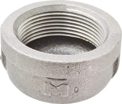 B&K Mueller - Size 1-1/2", Class 150, Malleable Iron Black Pipe End Cap - 150 psi, Threaded End Connection - USA Tool & Supply