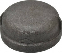 B&K Mueller - Size 2", Class 150, Malleable Iron Black Pipe End Cap - 150 psi, Threaded End Connection - USA Tool & Supply