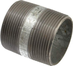 B&K Mueller - Schedule 40, 2-1/2 x 3" Galvanized Pipe Nipple - Threaded Steel - USA Tool & Supply