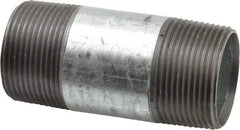 B&K Mueller - Schedule 40, 1-1/4 x 3-1/2" Galvanized Pipe Nipple - Threaded Steel - USA Tool & Supply