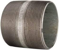 B&K Mueller - Schedule 40, 4 x 4" Galvanized Pipe Nipple - Threaded Steel - USA Tool & Supply