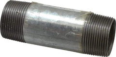 B&K Mueller - Schedule 40, 1-1/4 x 4-1/2" Galvanized Pipe Nipple - Threaded Steel - USA Tool & Supply