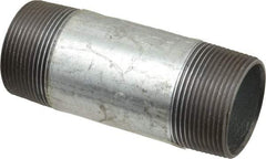 B&K Mueller - Schedule 40, 1-1/2 x 4-1/2" Galvanized Pipe Nipple - Threaded Steel - USA Tool & Supply