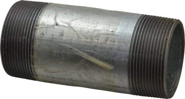 B&K Mueller - Schedule 40, 2 x 5" Galvanized Pipe Nipple - Threaded Steel - USA Tool & Supply
