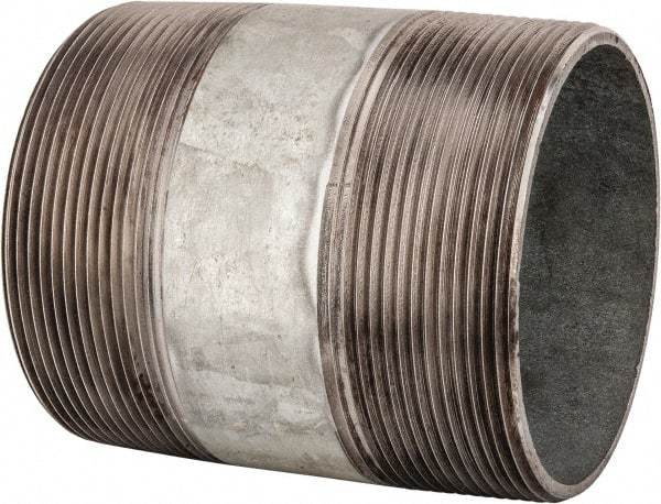 B&K Mueller - Schedule 40, 4 x 5" Galvanized Pipe Nipple - Threaded Steel - USA Tool & Supply